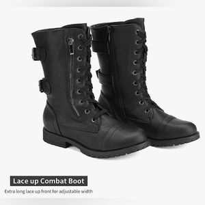 Black Combat Boots Size 7